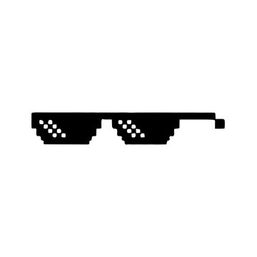thug life glasses pixel art