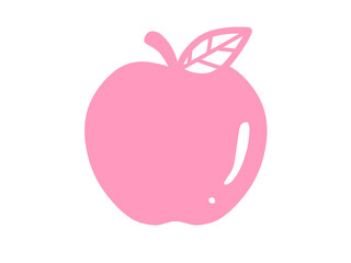 シンプルリンゴアイコン（ピンク）