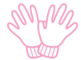 シンプル手袋アイコン（ピンク）