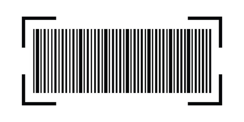 Barcode vector icon. Bar code black icon. tag for products, bar code icon .