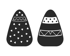 Candy Corn icon  vector silhouette illustration isolated on white background