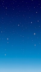 Starry night sky graphic illustration.