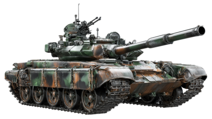 Armored Vehicle with Camouflage Paint and Double Barrel Cannon