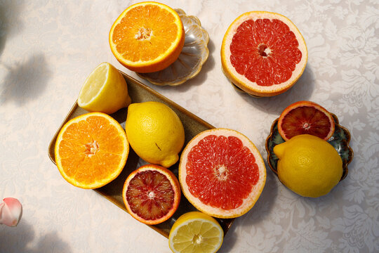 citrus fruits on the table