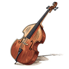 Fototapeta premium Gorgeous Create Bold Stroke Double Bass with Warm Wood Original Concept Design Bold Striking Visual Impact Perfect for Brand Storytelling Projects Brand Marketing Visual Excellence Creative Asset