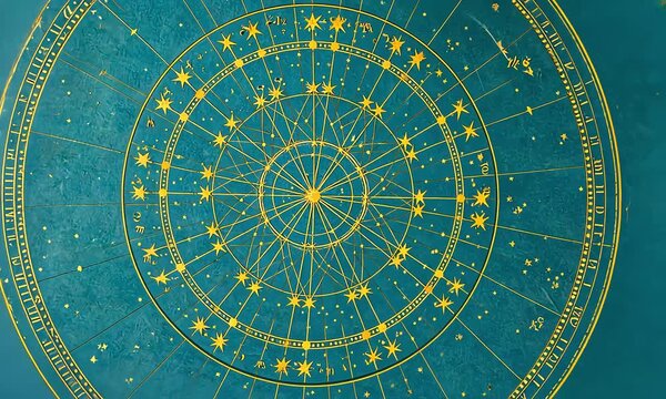 Teal circular design pattern