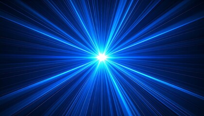 Radiating blue light burst