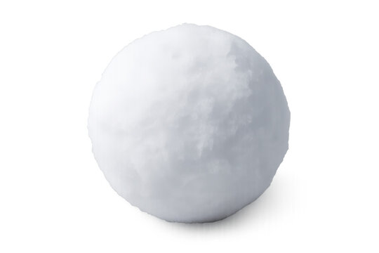 Realistic snowball on transparent background for winter designs