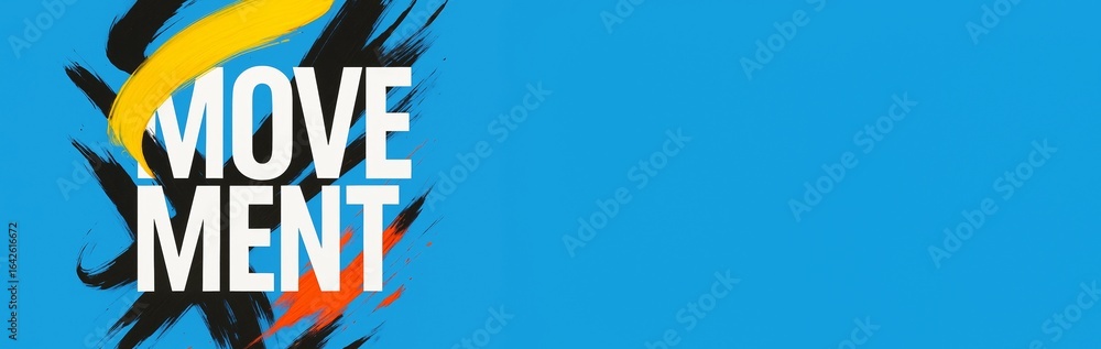 Poster abstract brushstroke poster with bold 