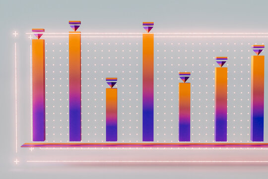  Vertical Business Bars with Heatmap Gradient