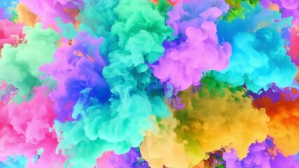 Colorful rainbow smoke abstract background - Powered by Adobe