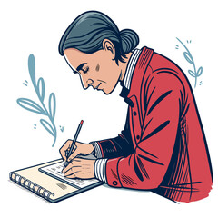 Awe-inspiring Create Bold Stroke Writer Creating Article Draf Unique Perspective Capture Energetic Lively Composition Great for Digital Marketing Campaigns Premium Stock Photography Resource Creative 