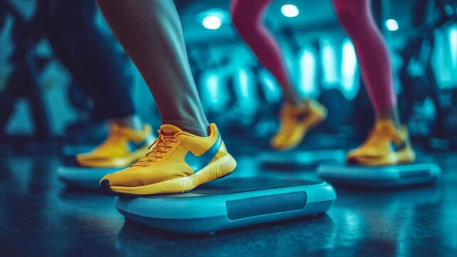 Step Aerobics Fitness Class