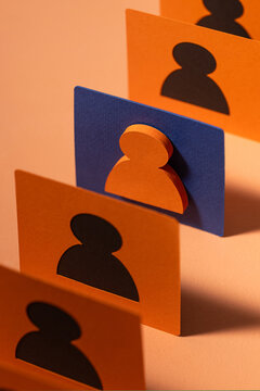 A creative representation of teamwork and leadership
