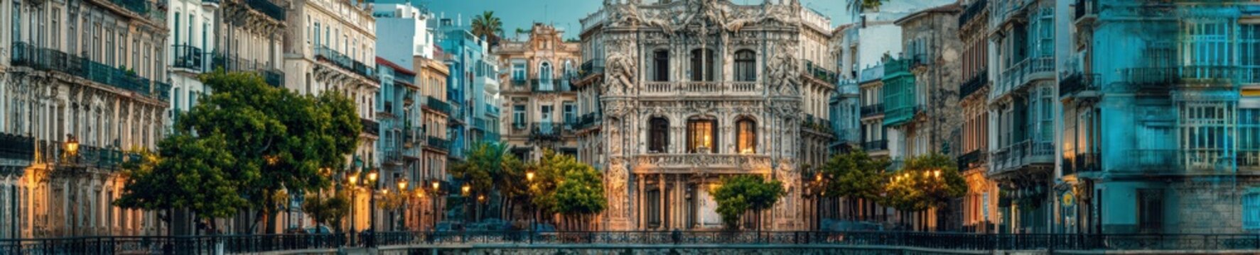 Authentic Ceuta Day Architecture with Ornate Dragon Facade, Premium Summer Heritage Visual for Gen Z Travel Marketing Campaigns and Festive Ramadan Content