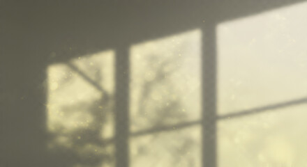 Abstract interior background with sunlight shining through window creating shadow
