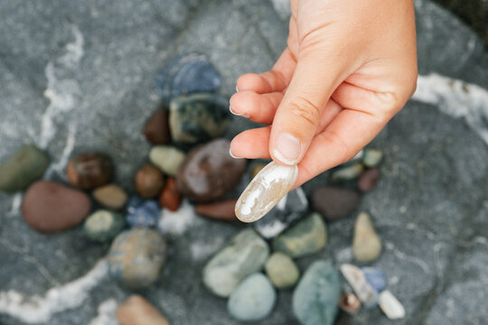 Found Agate Rock on California Beach