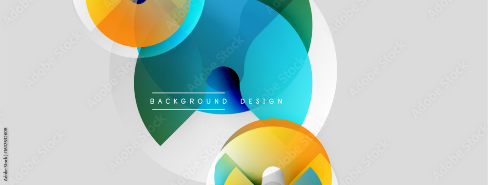 Aufkleber abstract colorful shapes overlap, creating dynamic visual effect. modern design elements suggest inn