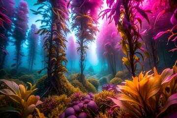 Vibrant Fantasy Forest Landscape