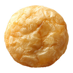 Chole Bhature Soft fluffy fried bread bhature isolated on a white background