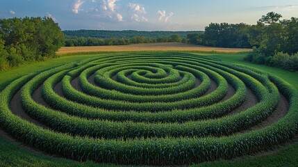 green grass maze