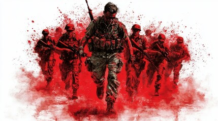 Soldiers in Combat, Bloody Battlefield