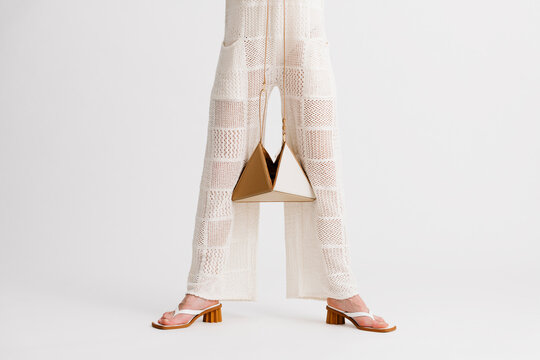 Fashionable Modern Handbag Paired With Chic Outfit And Stylish H