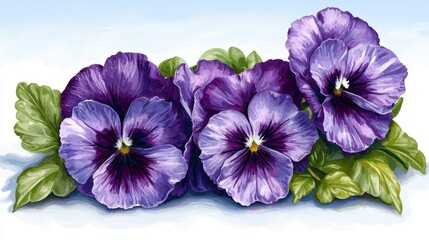 Purple Pansies Floral Arrangement