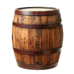 Obraz premium New wooden barrel isolate on transparent background