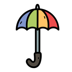 Colorful Cartoon Umbrella Design