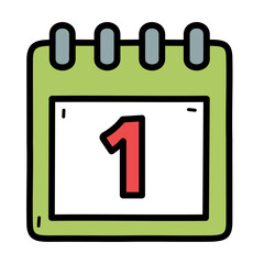 Colorful Calendar with Date