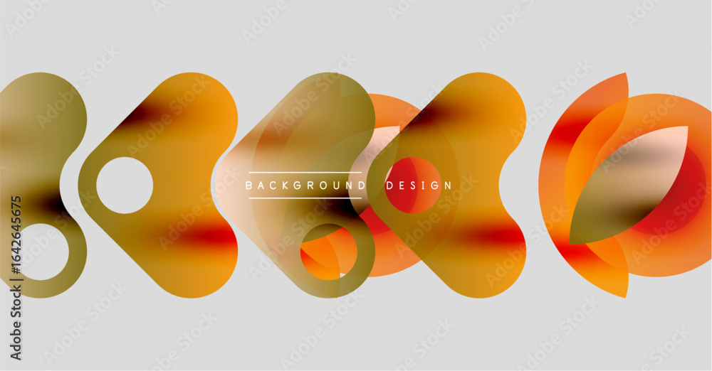Poster abstract fluid shapes, warm colors, dynamic composition. modern design element for backgrounds, pres