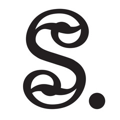 Obraz premium S letter initial logo design
