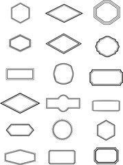 Assorted Blank Geometric Frames