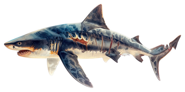 PNG A formidable shark underwater animal fish.