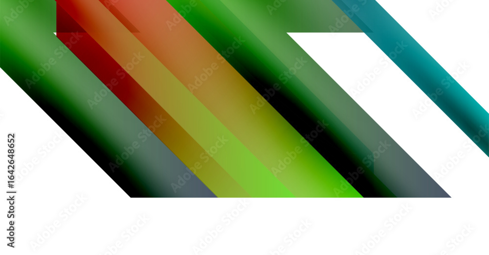 Poster abstract graphic design features vibrant diagonal stripes. colors blend, creating dynamic visual eff