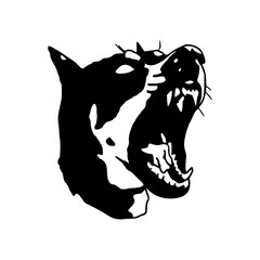 angry dog head mascot