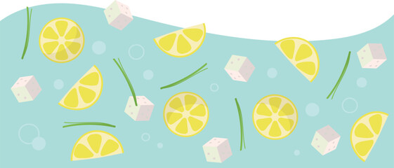 爽やかなレモン水の背景