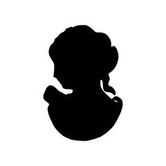 vintage lady portrait silhouette