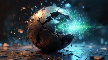 Shattered sphere explosion