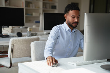 Big data analyst working