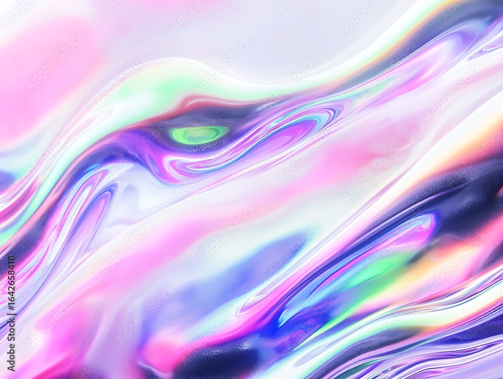 Poster abstract wavy background with soft pastel colors and smooth flowing lines in artistic design for cre