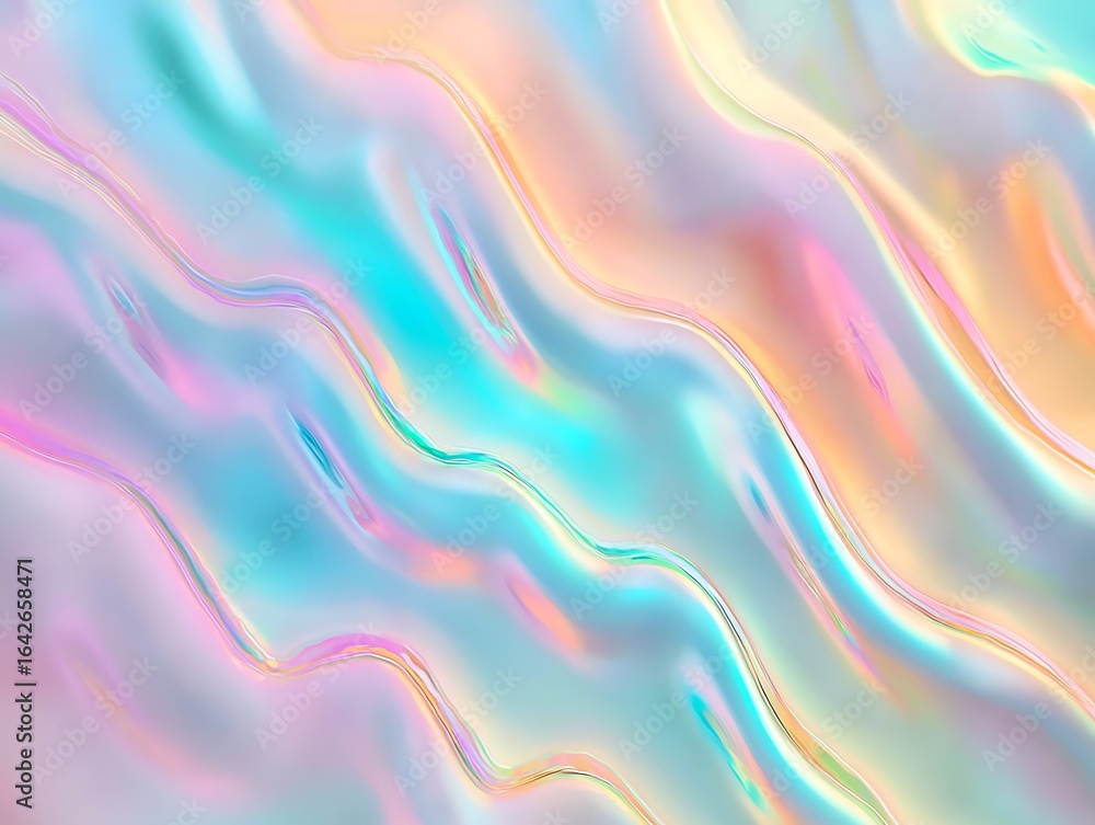 Aufkleber soft abstract pastel background with flowing waves and gentle colors for artistic and creative proje