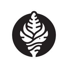 2d black and white ginger logo