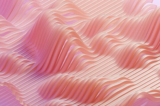 Waves of Soft Pink Patterns Create a Calming Aesthetic in Design