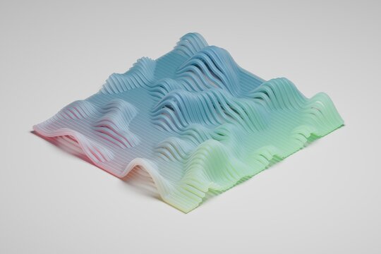 Pastel Layered Waves on a Neutral Background