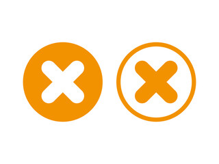 Obraz premium cross button icon