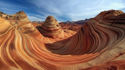44.Rocky Canyon Carved by Wind Over Centuries, Dramatic Sandstone Formations, Rugged and Timeless, Geological Wonder
