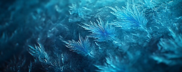 Frozen Abyss Texture with Glacial Blue Patterns and Faint Bioelectric Traces