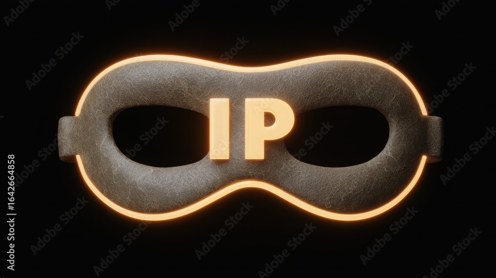 Poster anonymous browsing cybersecurity concept. masked design featuring 